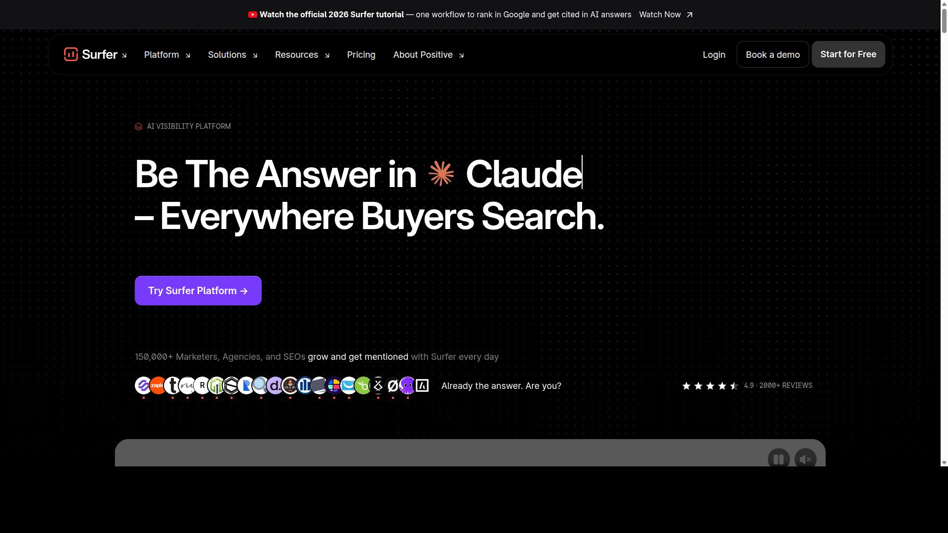 Surfer SEO website