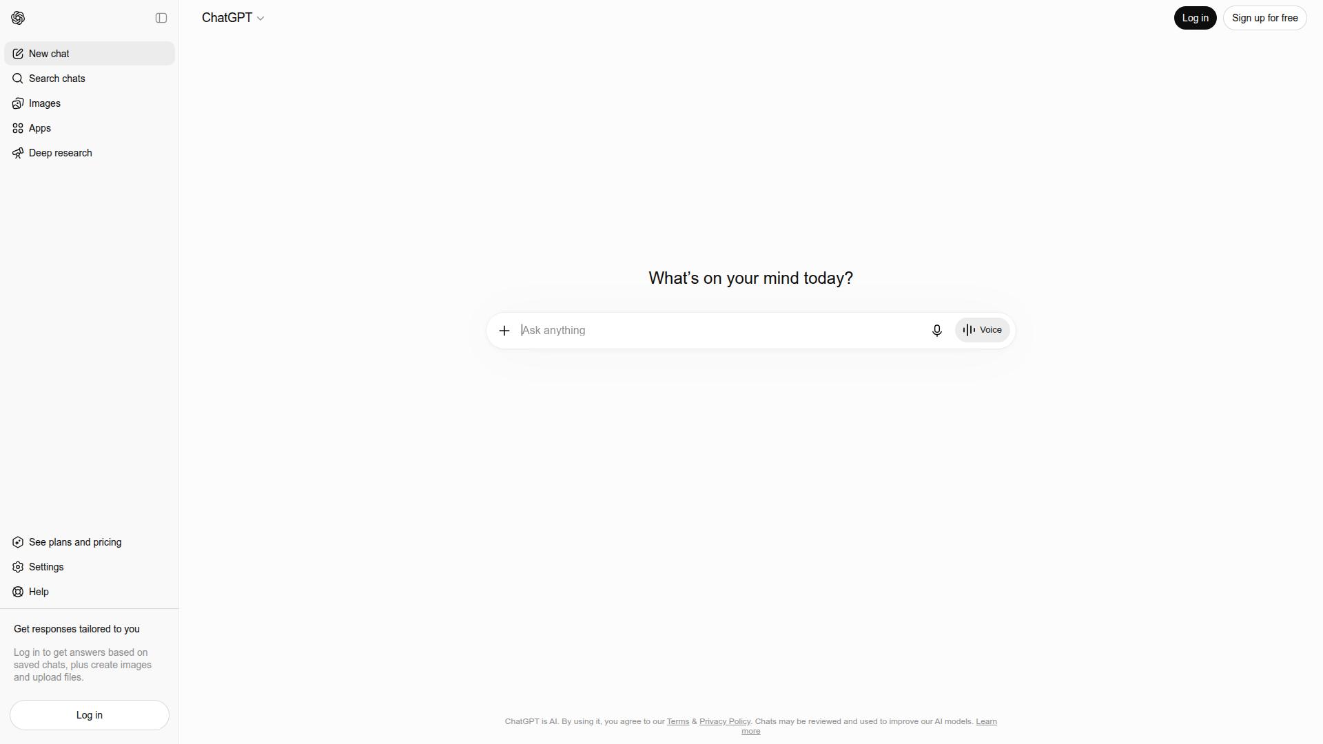 ChatGPT website