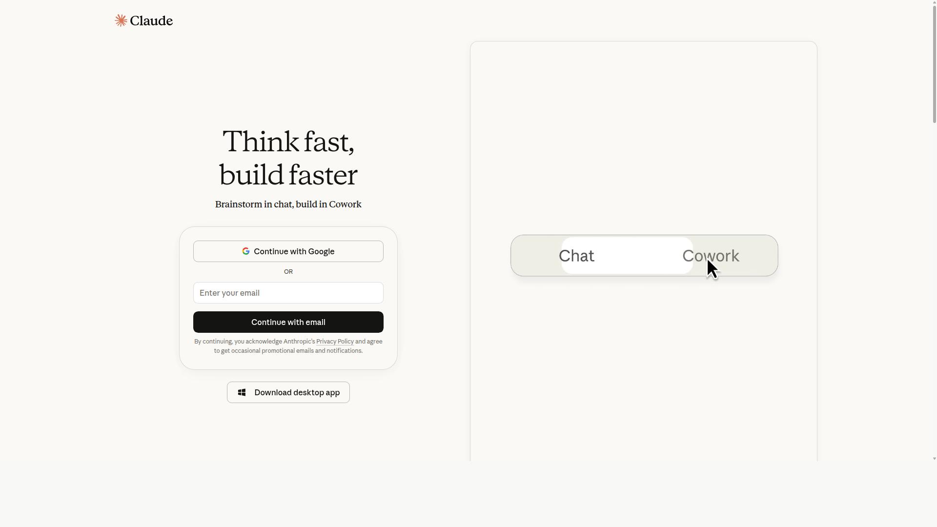 Claude website